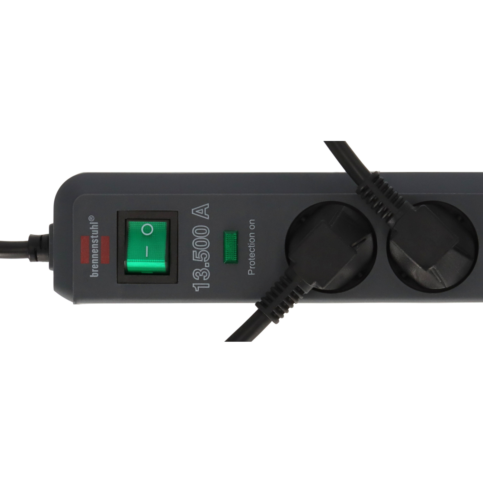 Multiprise Eco-Line 8 prises avec parasurtenseur 13500A anthracite 1,4m H05VV- BRENNENSTUHL - 1159291138