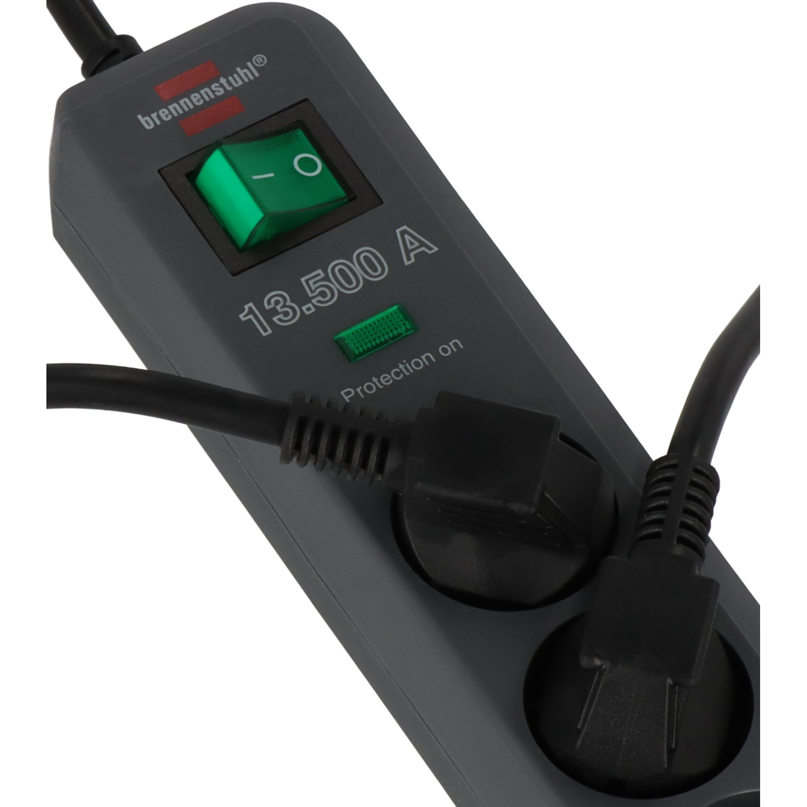 Multiprise Eco-Line 8 prises avec parasurtenseur 13500A anthracite 1,4m H05VV- BRENNENSTUHL - 1159291138