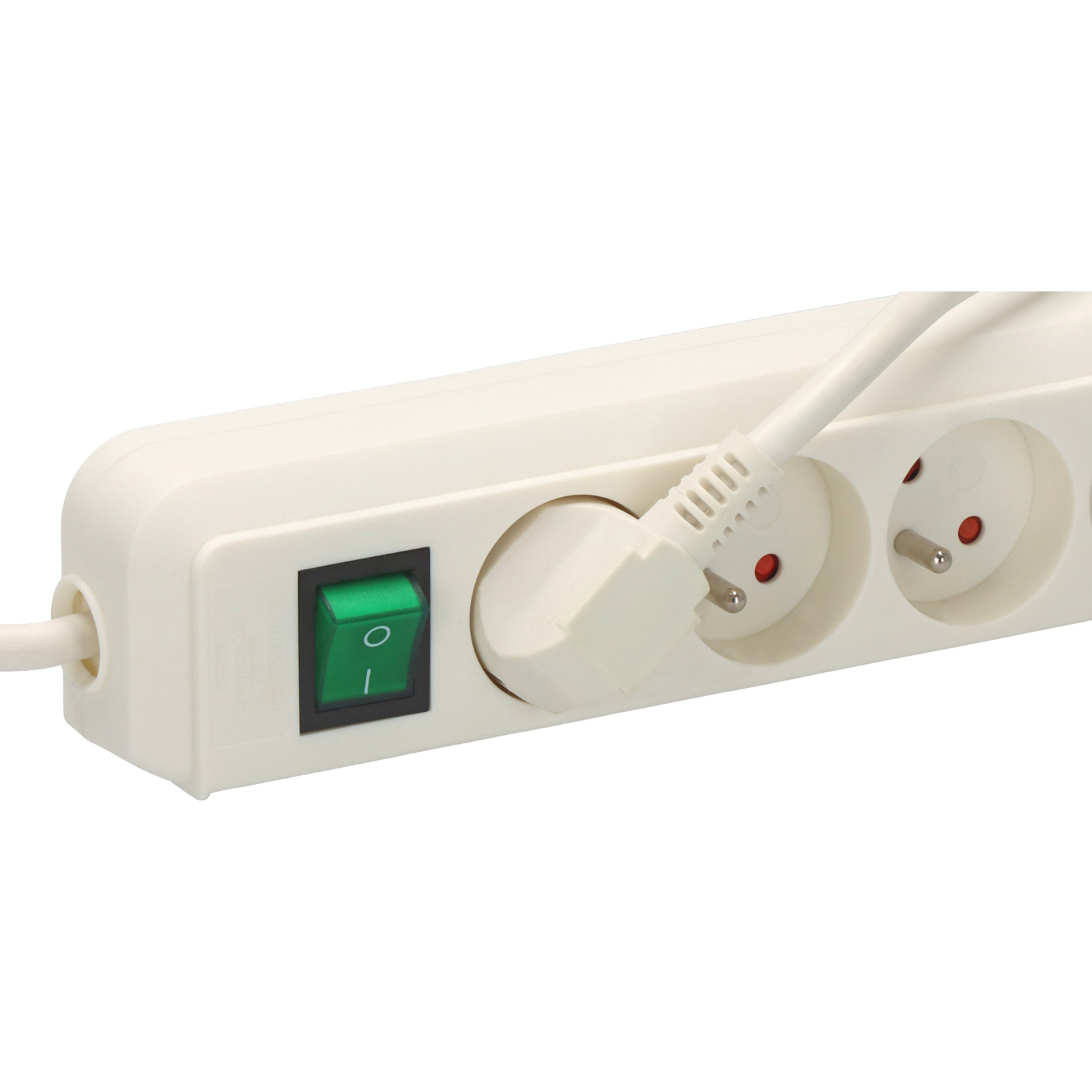 Multiprise Eco-Line 8 prises avec interrupteur blanche 3m H05VV-F 3G1,5 BRENNENSTUHL - 1159321018