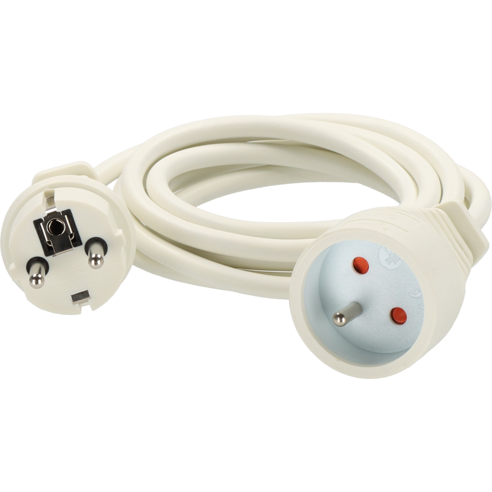 Rallonge électrique 2m H05VV-F 3G1,0 blanche BRENNENSTUHL - 1168121