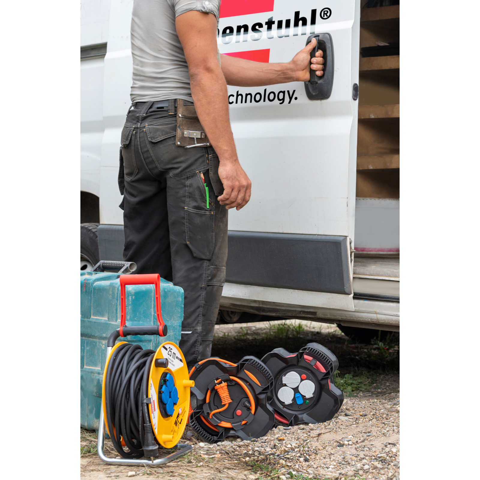 Enrouleur de câble X-GUM 18,50+1,50m H05VV-F 2x1,5 orange BRENNENSTUHL - 1169751200