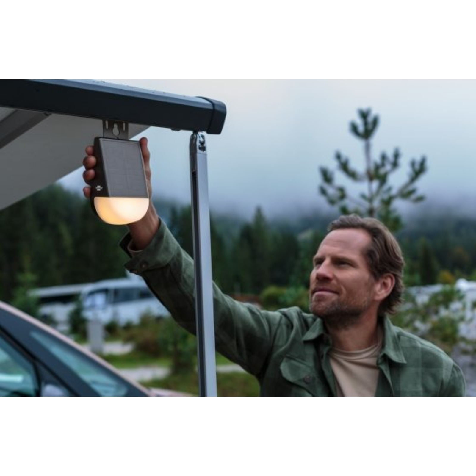 Lampe solaire LED KL 300 AS pour auvent détecteur de mouvements 250lm IP54 BRENNENSTUHL - 1173740010