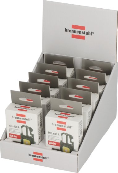 Mini lampe torche LED MTL 600 A rechargeable 600lm présentoir de 10 p. BRENNENSTUHL - 1173750010