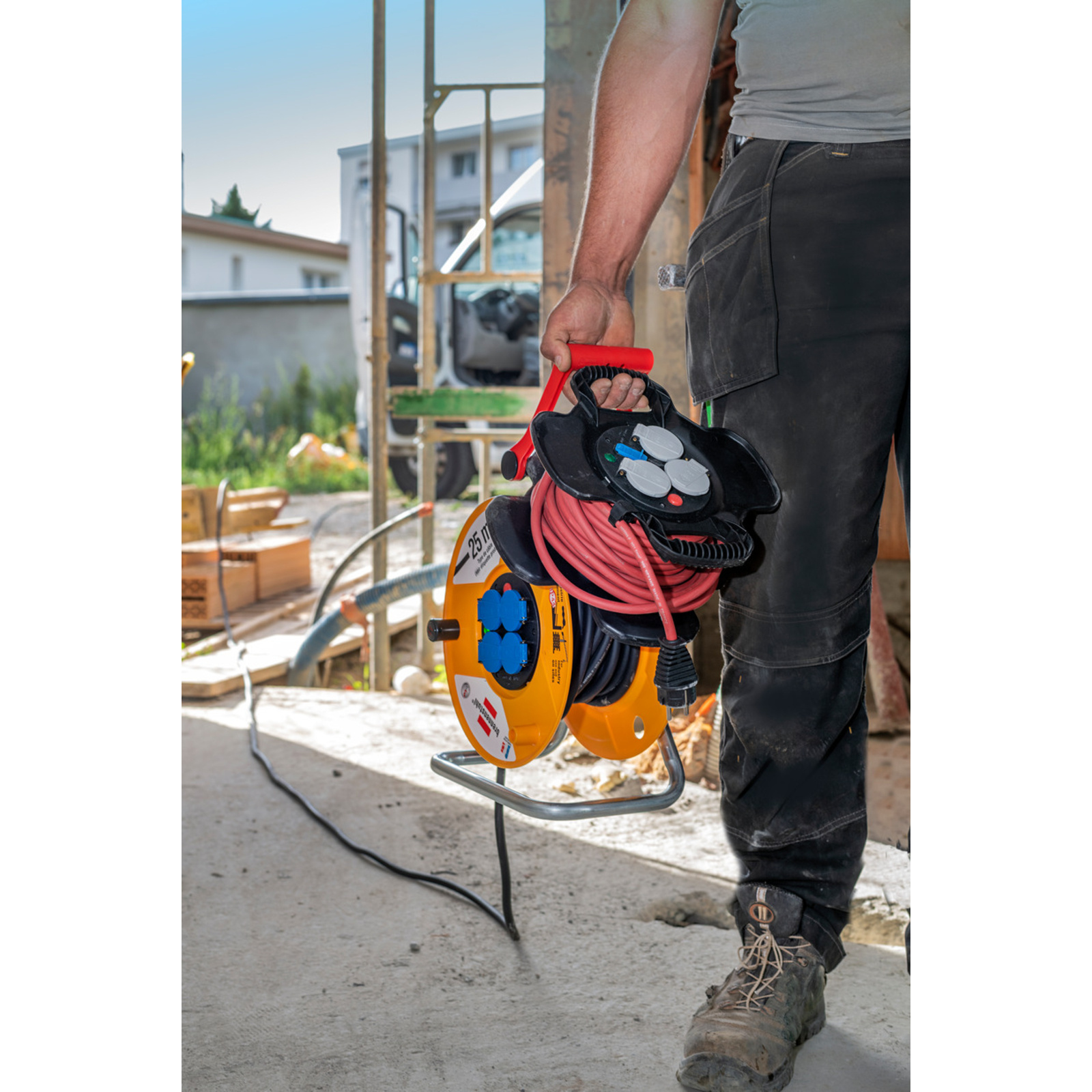 Enrouleur de câble Standard PRO 25m de câble H07RN-F 3G2,5 IP44 BRENNENSTUHL - 1206941