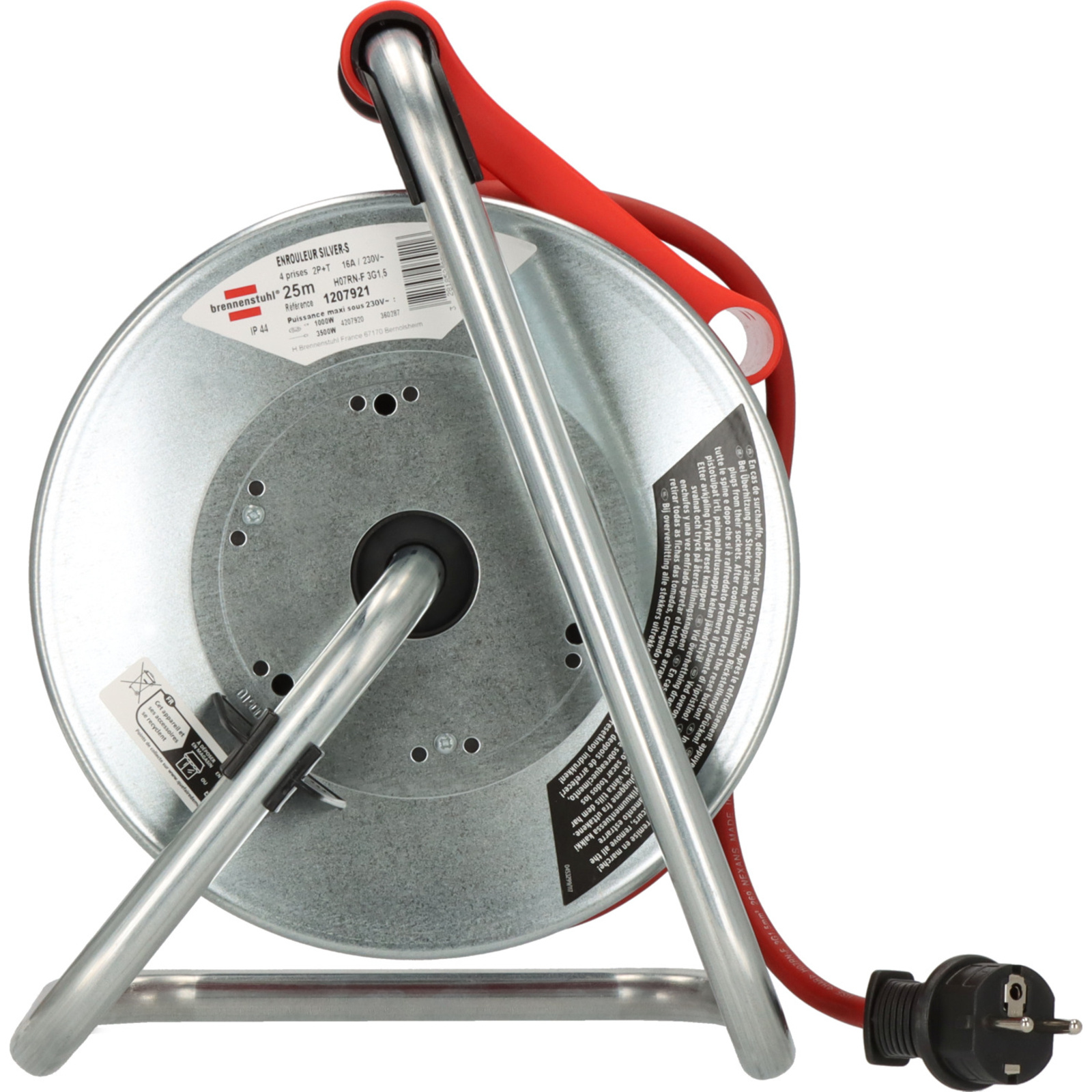 Enrouleur de câble SILVER-S Professional 25m H07RN-F 3G1,5 IP44 BRENNENSTUHL - 1207921