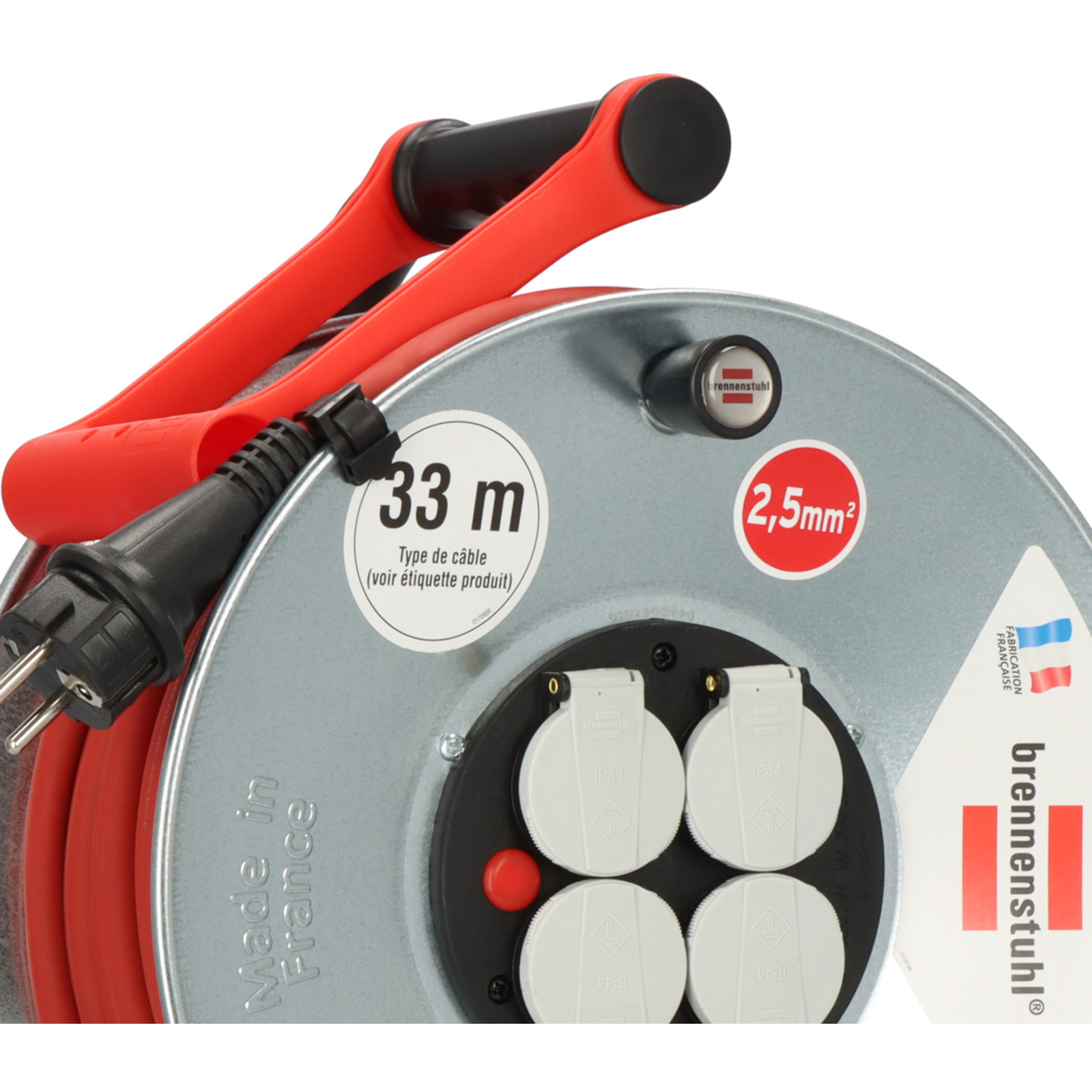Enrouleur de câble SILVER-33 Professional 33m H07RN-F 3G2,5 IP44 BRENNENSTUHL - 1207961