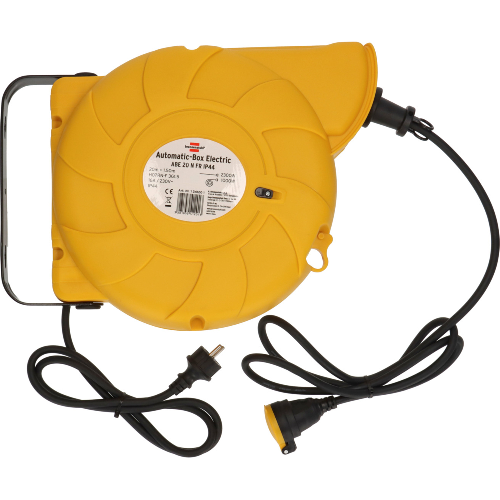 Enrouleur de câble automatique Box Electric ABE 20 20+1,5m H07RN-F 3G1,5 IP44 BRENNENSTUHL - 1241201