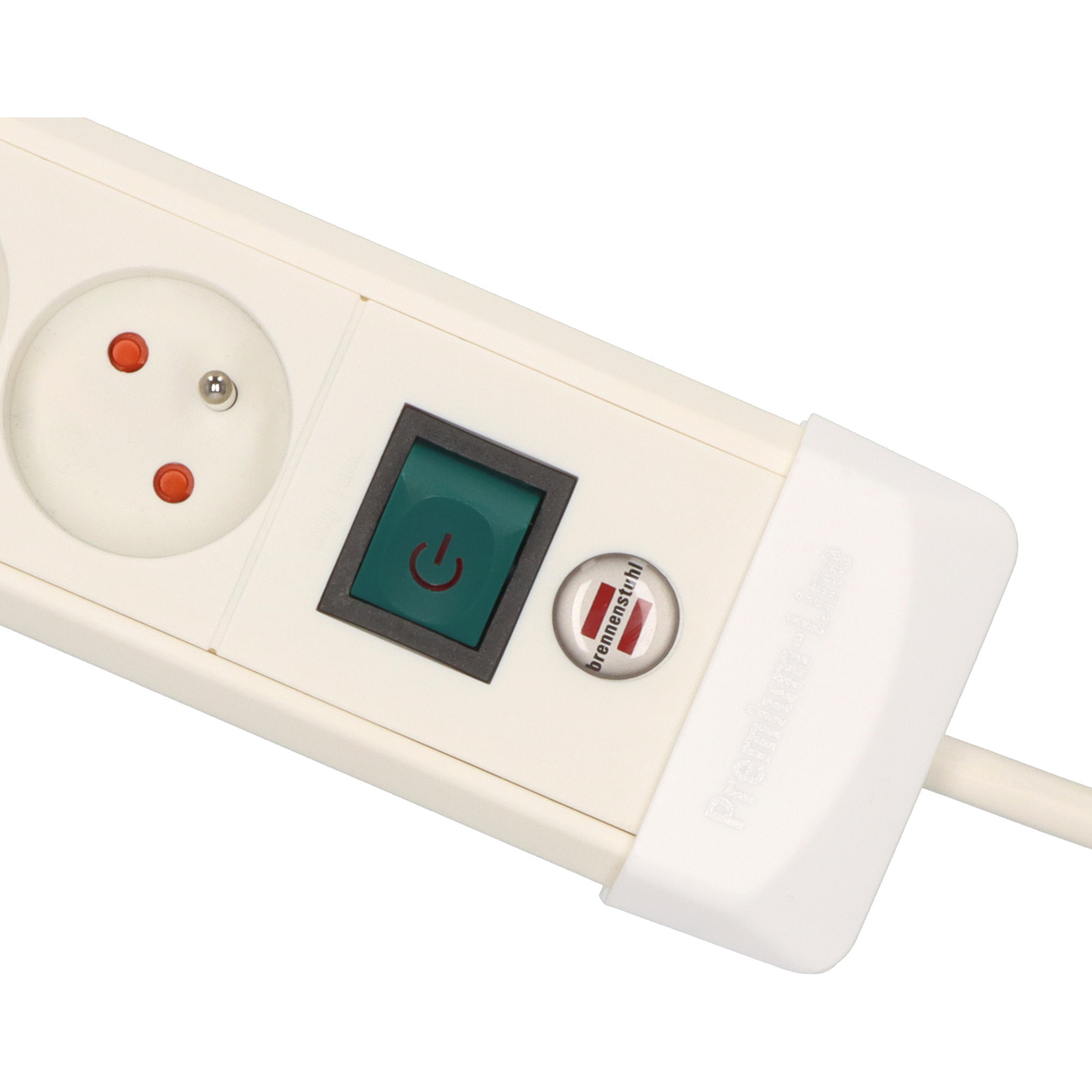 Multiprise Premium Plus 4 prises avec interrupteur blanche 1,8m H05VV-F 3G1,5 BRENNENSTUHL - 1390221064