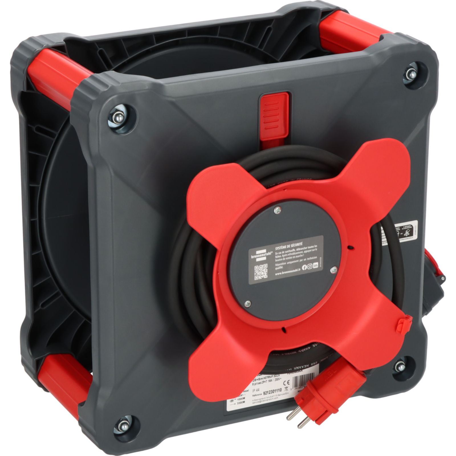 Enrouleur de câble avec Powerblock KC 2201 4+4 Professional 25+5m H07RN-F 3G2,5 BRENNENSTUHL - 9212301110