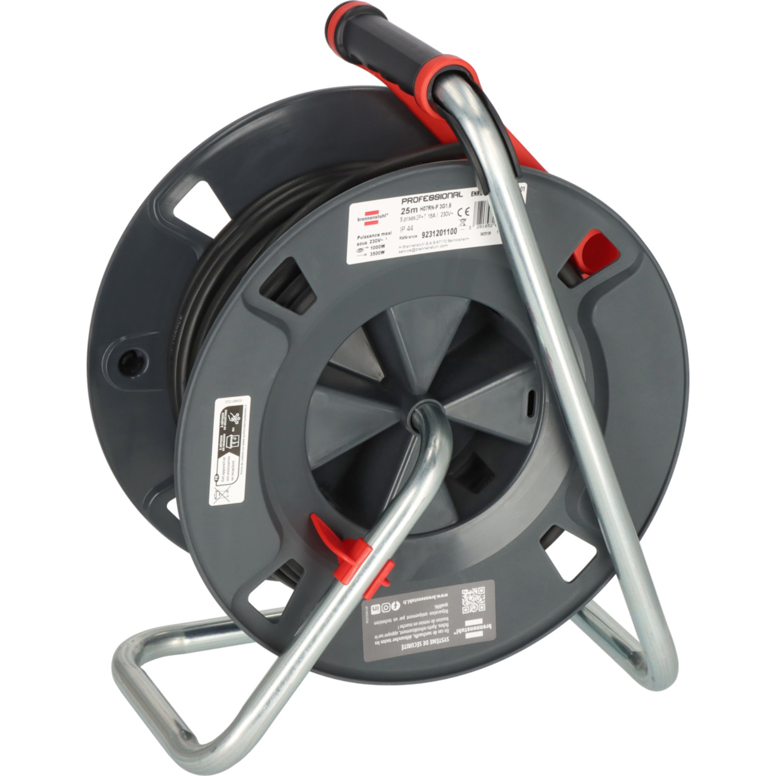 Enrouleur de câble 300 KU 2101 Professional 25m H07RN-F 3G1,5 IP44 BRENNENSTUHL - 9231201100