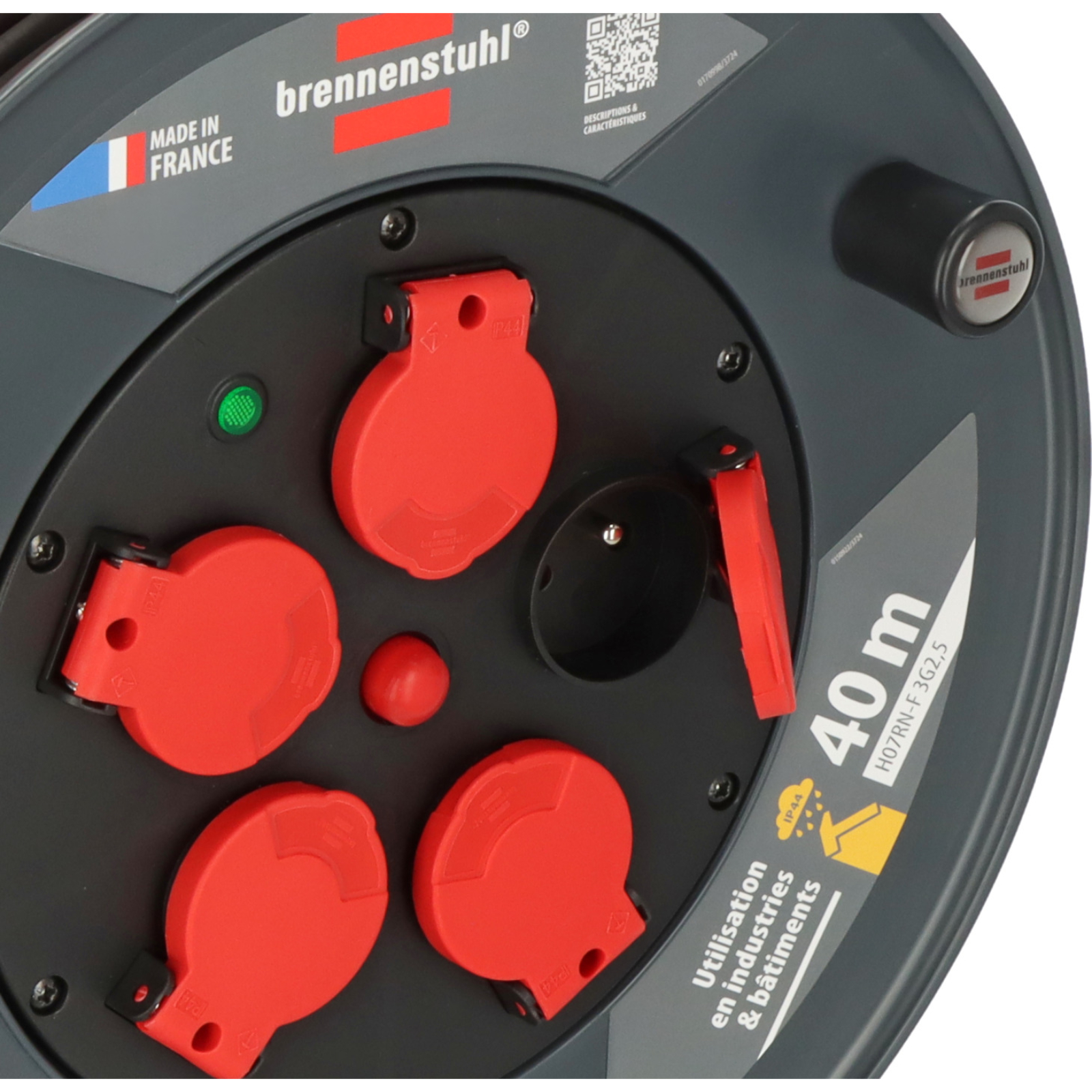Enrouleur de câble 320 KU 4201 Professional 40m H07RN-F 3G2,5 IP44 BRENNENSTUHL - 9232401100