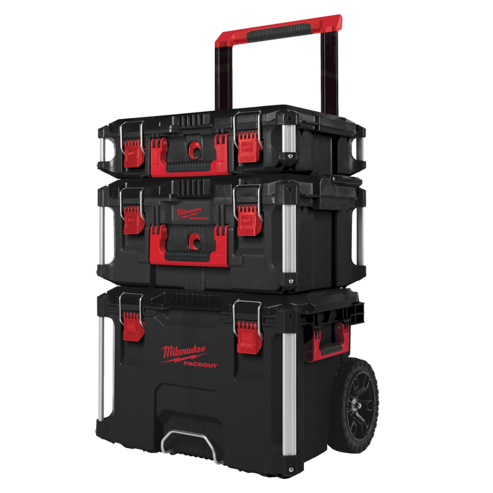 Trolley MILWAUKEE PACKOUT avec chargeur rapide et 6 batteries 5Ah M18