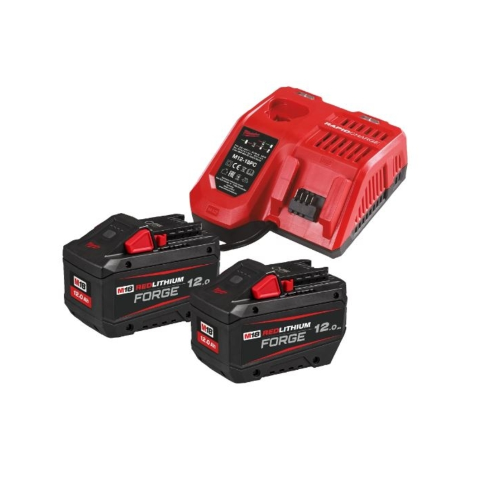 Découpeuse MILWAUKEE FUEL Ø230 mm avec 2 batteries FORGE et pulvérisateur