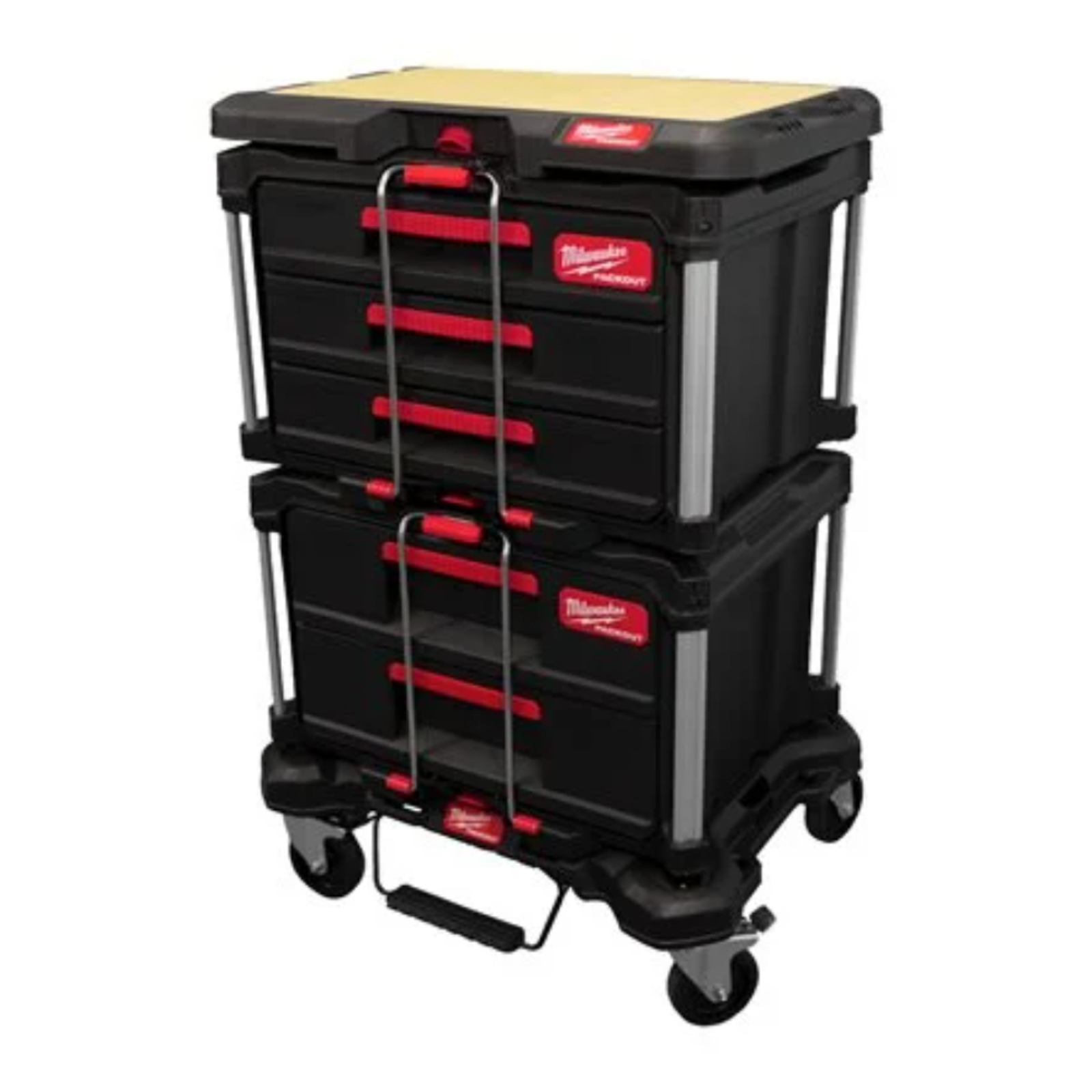 Servante MILWAUKEE TOOLGUARD 7 tiroirs équipée + servante PACKOUT