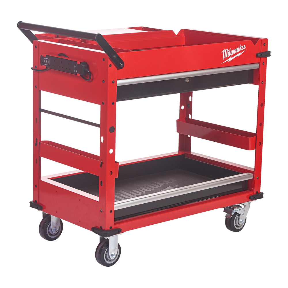 Pack atelier garage MILWAUKEE SERVANTE + BOULONNEUSE + PACKOUT - CHARIOT