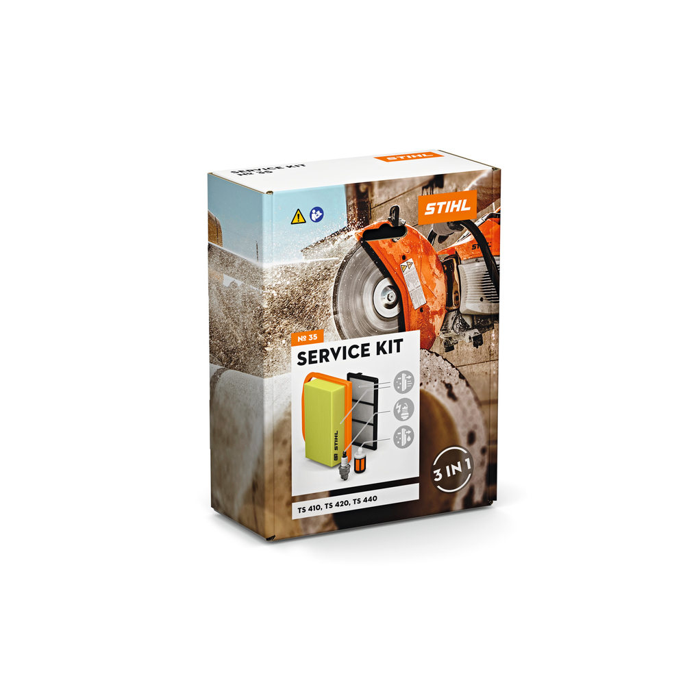 Découpeuse STIHL TS 410 Ø 300 mm avec chariot de guidage, indicateur du sens de coupe et réservoir d’eau 13 L spécial découpe au sol