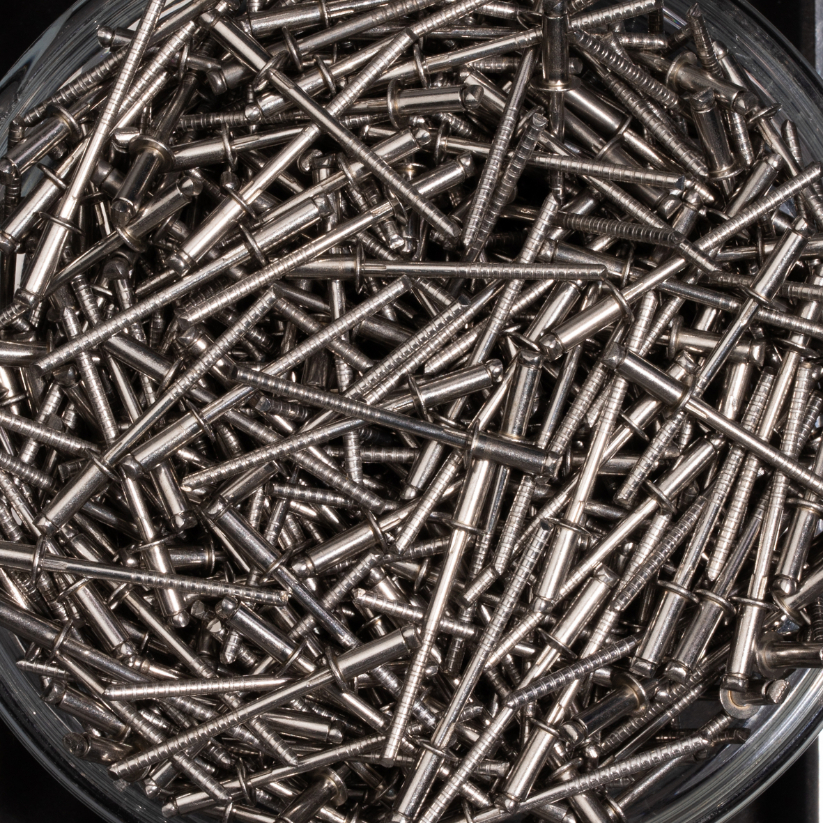 500 rivets standards à inox A2/inox A2 à tête plate à Ø3,2x8mm - SCELL-IT - BTD3208