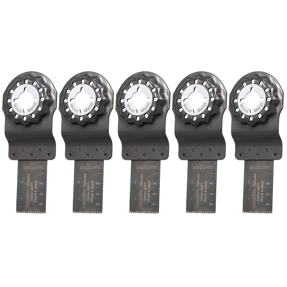 LOT 5 LAMES PLONGEANTES BIM STARLOCK 20x30MM METAL MAKITA - B649235