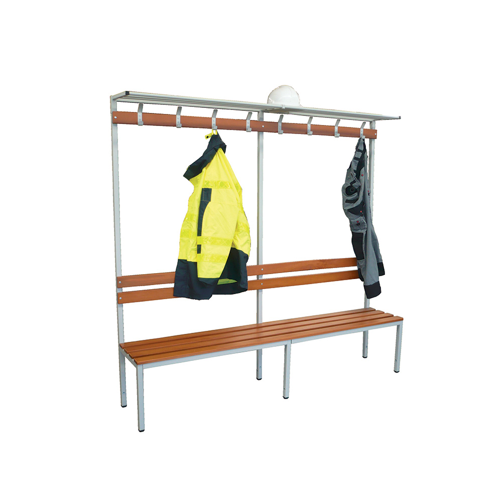 Banc porte-manteaux assise simple 8 crochets - MOBIKA - VE-PM-010