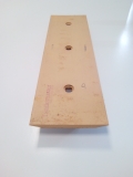 Contre lame de godet centrale reversible 3 trous en 1