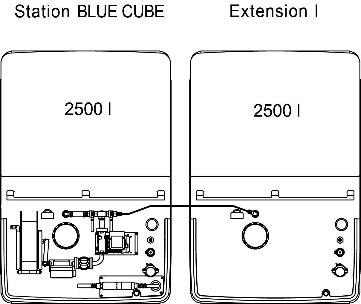 Extension I : 2 500 litres pour BLUE CUBE Indoor 5 000 litres CEMO - 10436