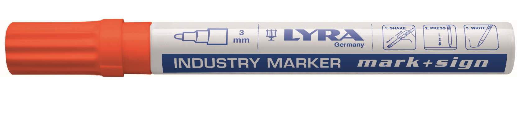 MARQUEUR LYRA POUR CUIR ORANGE EN BOITE DE 10 - OMYACOLOR- 4070013
