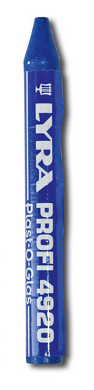 Craie de marquage à la cire bleue Plast-O-Glas en boîte de 12 PROFI 4920 LYRA-4920051