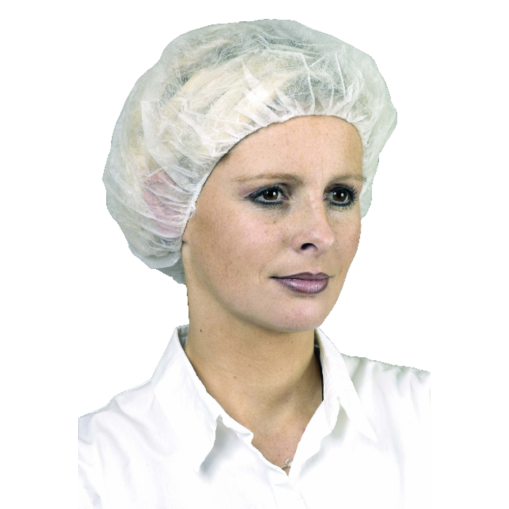 Charlotte ronde BOUFFANT CAP blanc ⌀ - Lot de 100 - COVERGUARD - 45610