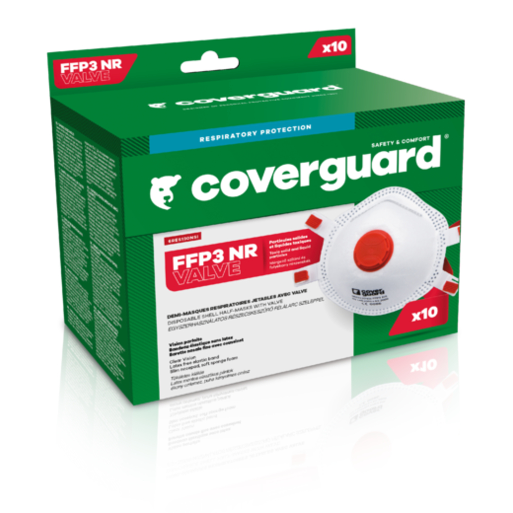 Masque coque FFP3 NR - Boîte de 10 - COVERGUARD - 6RES130NSI