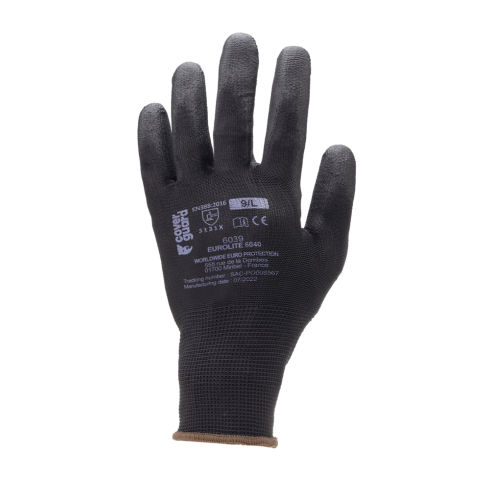 Gant EUROLITE 6040 Jauge 13 noir - COVERGUARD - MO6040