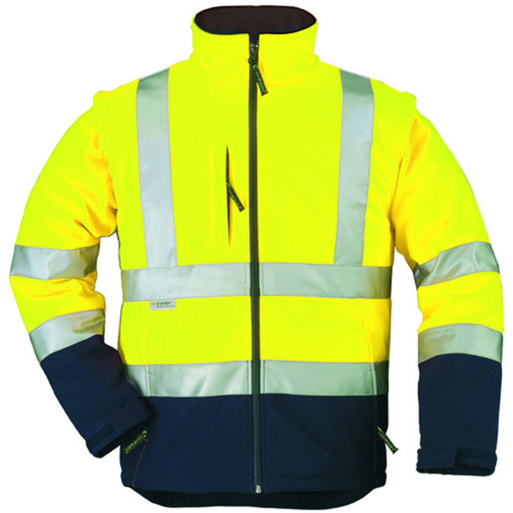 Veste Softshell STATION bleu marine/jaune - COVERGUARD - MO70630