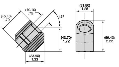 C20HD PORTE-PIC DIA19 L62XH43XLA43 - KENNAMETAL - 1012276