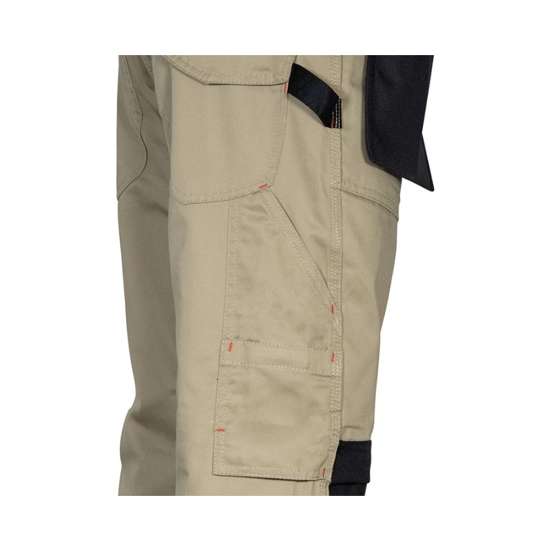 Pantalon BRICKLAYER beige/noir - Jambes longues - COFRA - V015-0-00