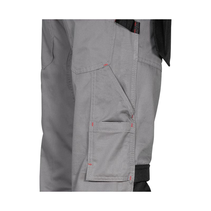 Pantalon BRICKLAYER gris clair/noir - Jambes courtes - COFRA - V015-0-01