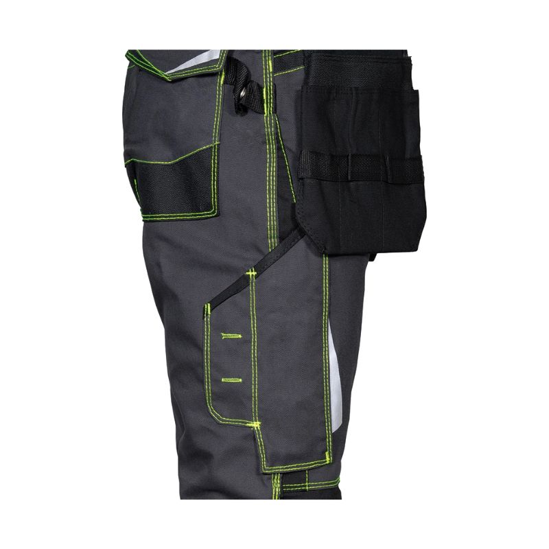 Pantalon Multipoche GONDOMAR antr./noir/vert citron  - Taille standard - COFRA - V486-0-04