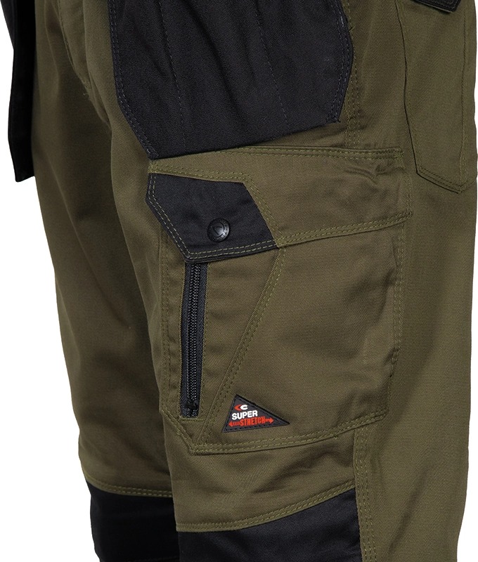 Pantalon Multipoches KUDUS taupe/noir - Taille standard - COFRA - V568-0-03