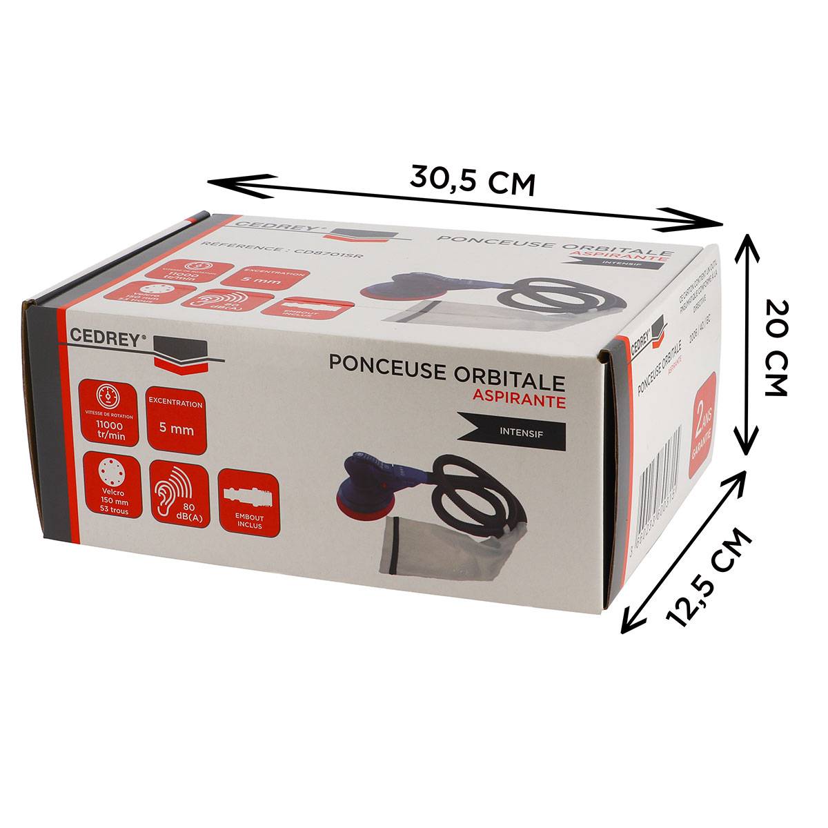 PONCEUSE ORBITALE DEPORT 5MM AUTO ASPIRANTE - RENSON - CD8701SR