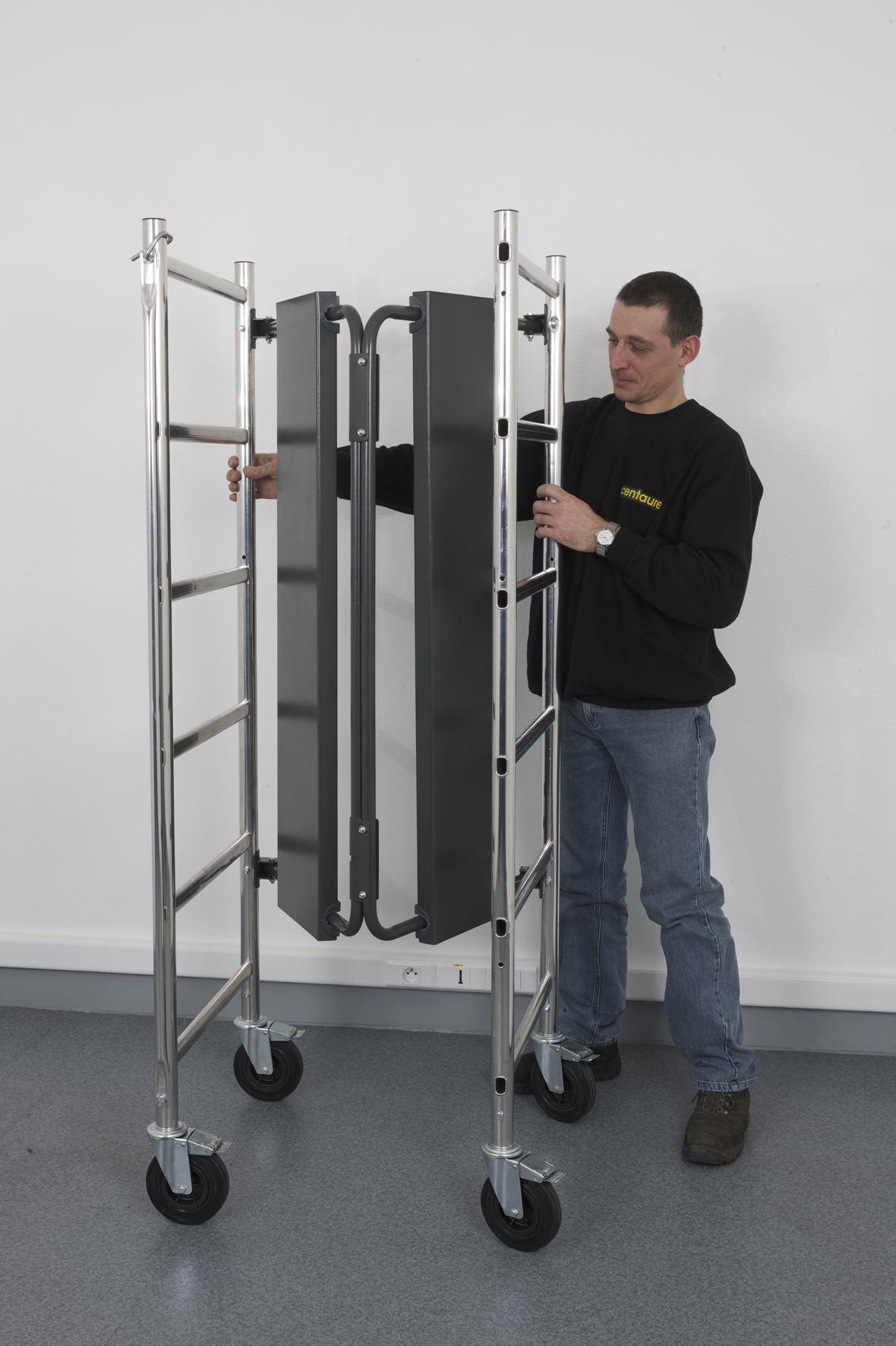 Échafaudage roulant et pliant CENTAURE TOP3 alu - Hauteur de travail 3m - 346801