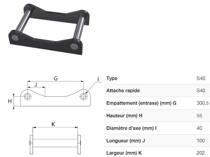 GODET 300MM DENTS BOULONNEE ESTI  VOLVO S40