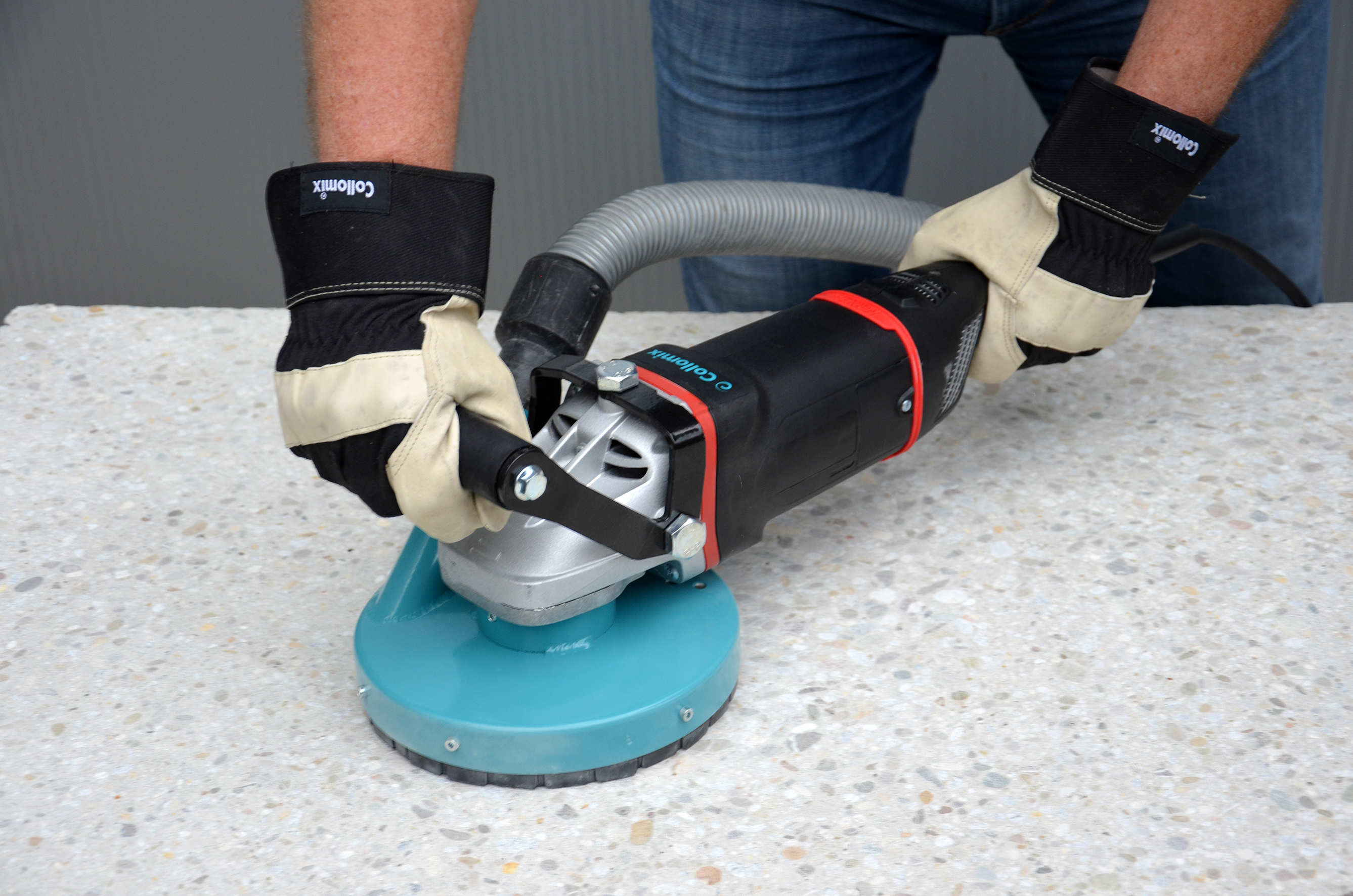 Ponceuse à Béton CMG 2600 avec Disque à Poncer BST 180 Cyclon et Malette - COLLOMIX - 19201