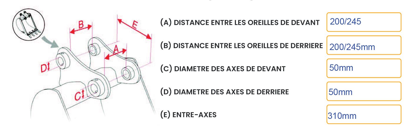 GODET 700MM DENTS ESTI 352 HITACHI ZX85 -OCCASION SUITE EXPO