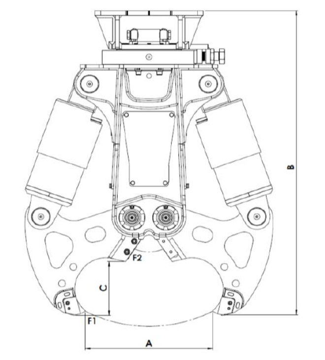 PINCE A BETON POUR PORTEUR DE 4 A 6 TONNES MBI - CR4-PN