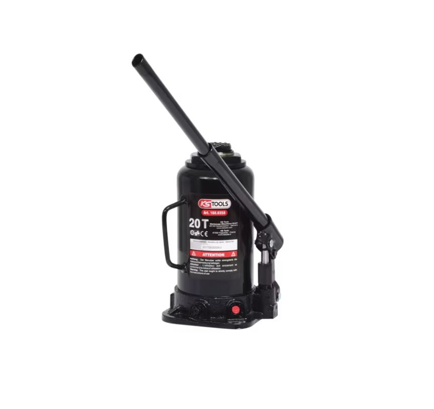 Cric bouteille hydraulique capacité 20 tonnes KS TOOLS 160.0358 KS TOOLS - 160.0358