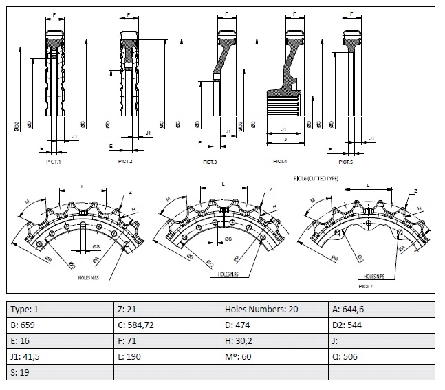 BARBOTIN 21 DENTS - KM1501 ADAPTABLE KOMATSU