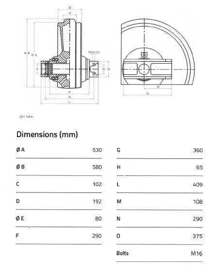 ROUE FOLLE VO18 -  AI132396 compatible VOLVO
