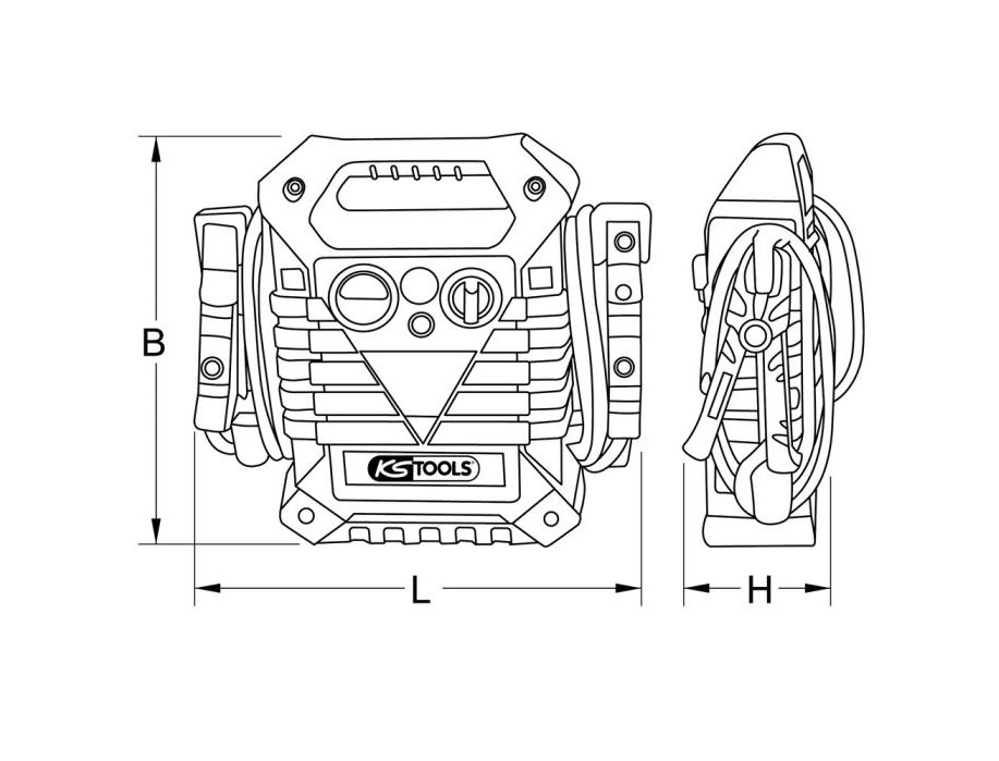 Booster à batterie 12V/24V - 5000A/2500A KS TOOLS - 550.1810