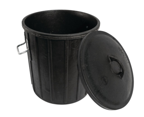 POUBELLE DE CHANTIER 75 LITRES ALLEGEE CAOUTCHOUC TALIAPLAST - 330203