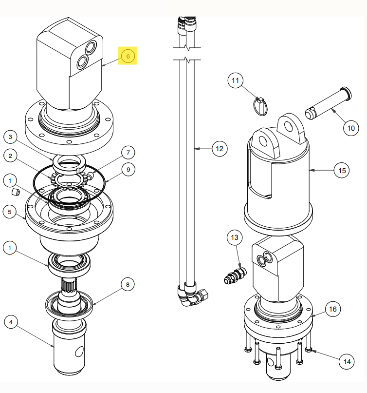 MOTEUR HYDRAULIQUE DIGGA POUR MOTOREDUCTEUR PDD APRES AOUT 2013 / PD4 / PD5 / PD7 /  PD8 / PD10