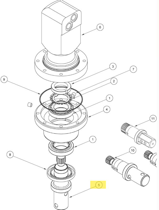 ARBRE DE SORTIE DIGGA PDD-2 GB-003125