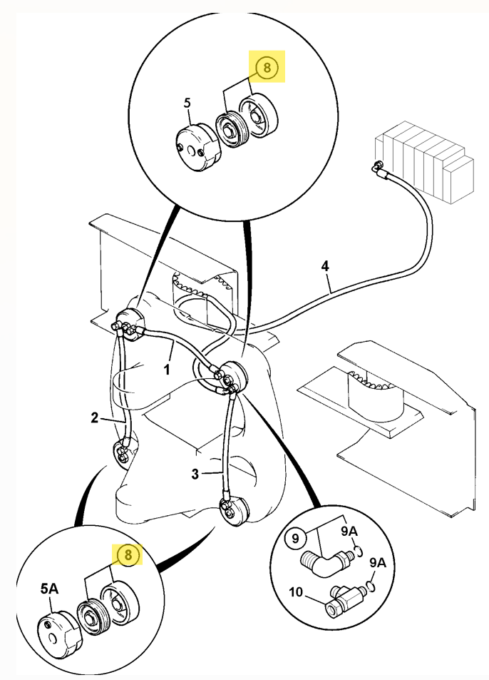JOINT DE BLOCAGE KINGPOST EQUIVALENT JCB 904/20336 3CX